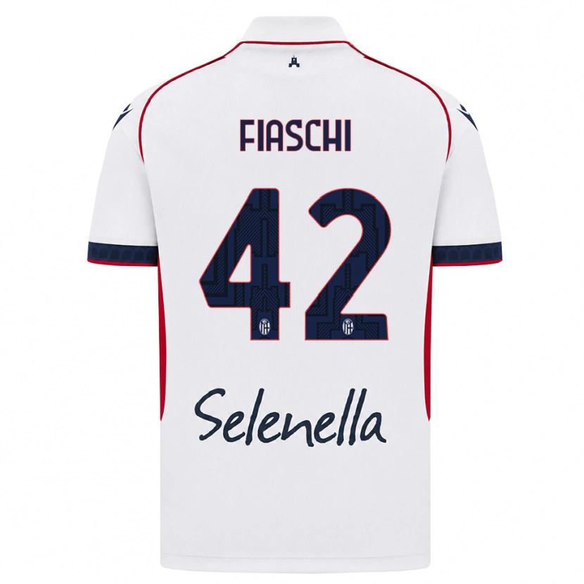 Danxen Kinderen Marco Fiaschi #42 Wit Rood Koninklijk Blauw Uitshirt Uittenue 2026/27 T-Shirt
