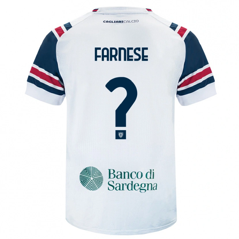 Danxen Kinderen Matteo Farnese #0 Wit Rood Groen Uitshirt Uittenue 2026/27 T-Shirt