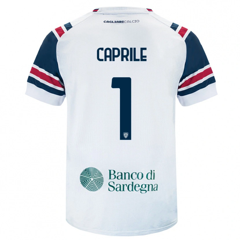 Danxen Kinderen Elia Caprile #1 Wit Rood Groen Uitshirt Uittenue 2026/27 T-Shirt