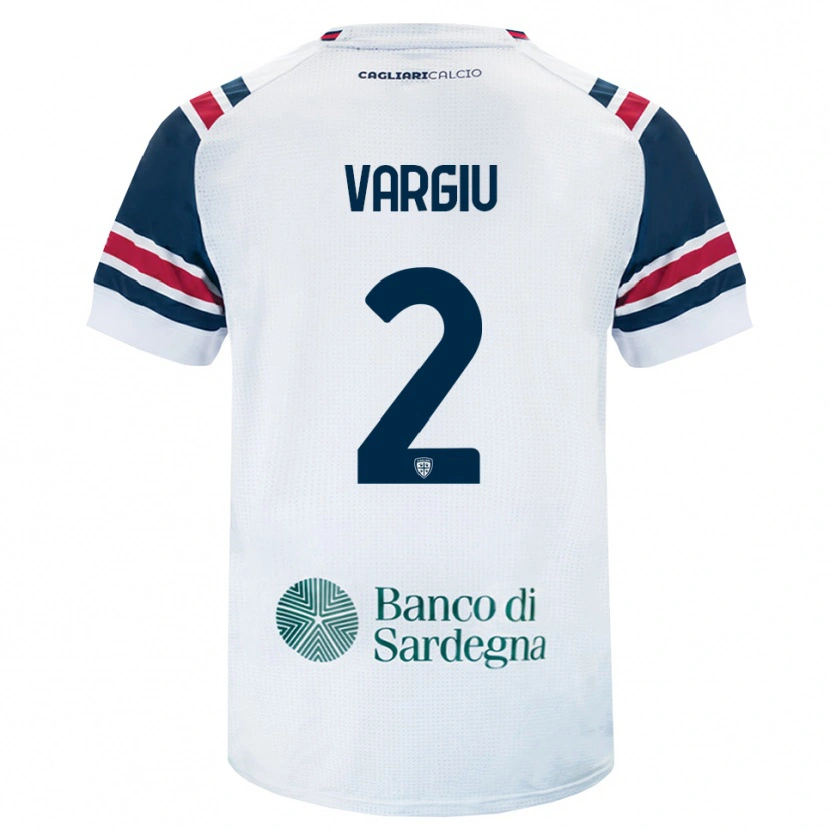 Danxen Kinderen Alessio Vargiu #2 Wit Rood Groen Uitshirt Uittenue 2026/27 T-Shirt