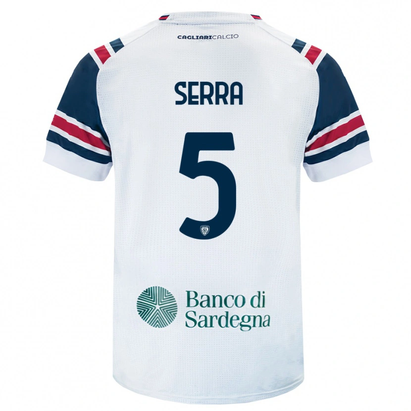 Danxen Kinderen Davide Serra #5 Wit Rood Groen Uitshirt Uittenue 2026/27 T-Shirt