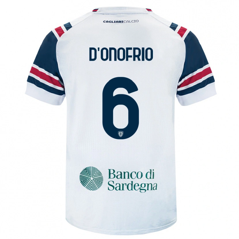 Danxen Kinderen Vincenzo D'onofrio #6 Wit Rood Groen Uitshirt Uittenue 2026/27 T-Shirt
