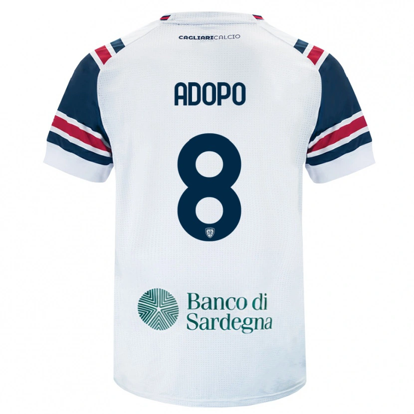 Danxen Kinderen Michel Adopo #8 Wit Rood Groen Uitshirt Uittenue 2026/27 T-Shirt