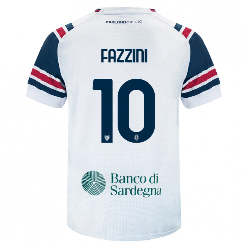 Danxen Kinderen Jacopo Fazzini #10 Wit Rood Groen Uitshirt Uittenue 2026/27 T-Shirt