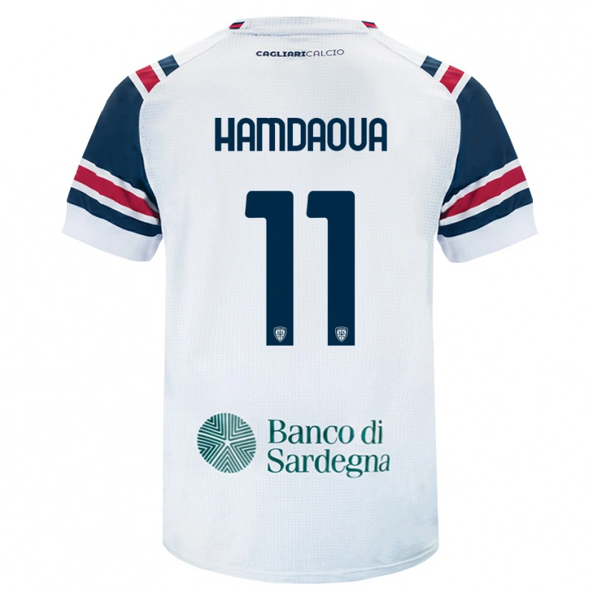 Danxen Kinderen Noham Hamdaoua #11 Wit Rood Groen Uitshirt Uittenue 2026/27 T-Shirt