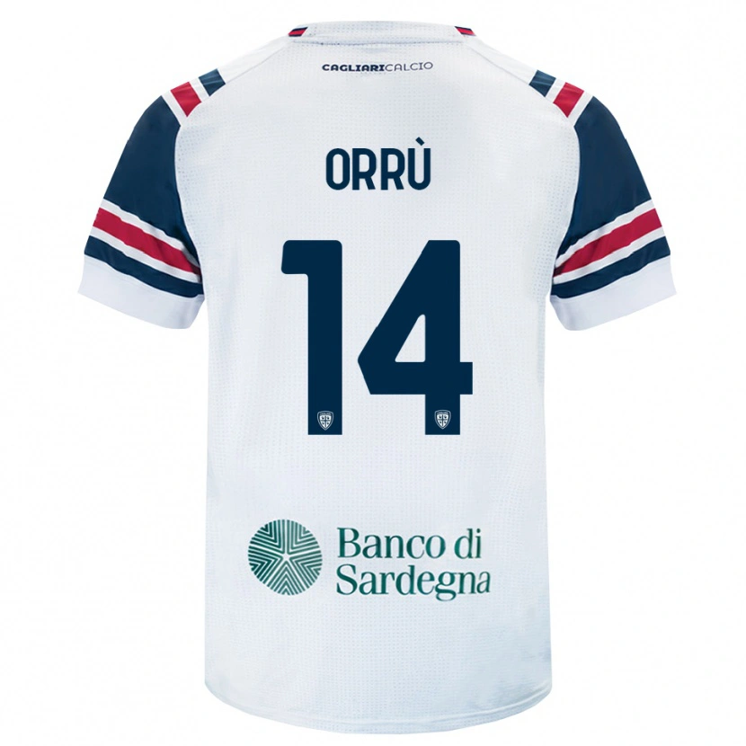 Danxen Kinderen Gabriele Orrù #14 Wit Rood Groen Uitshirt Uittenue 2026/27 T-Shirt