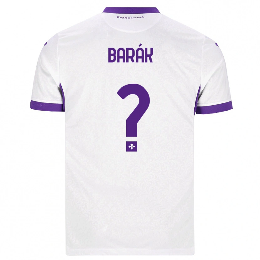 Danxen Kinderen Antonín Barák #0 Wit Paars Uitshirt Uittenue 2026/27 T-Shirt