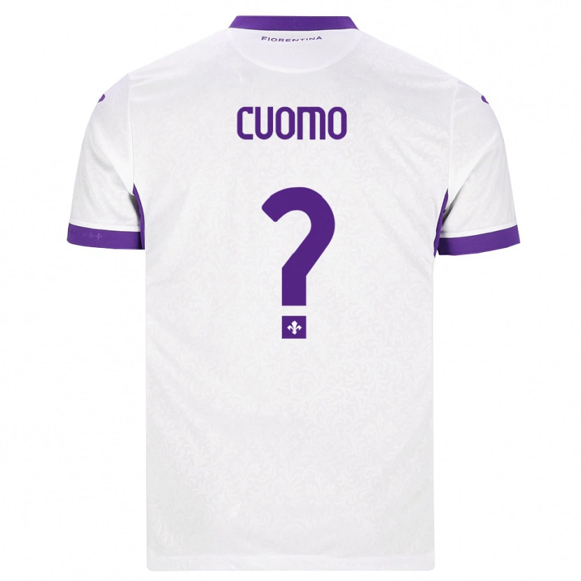 Danxen Kinderen Raffaele Cuomo #0 Wit Paars Uitshirt Uittenue 2026/27 T-Shirt