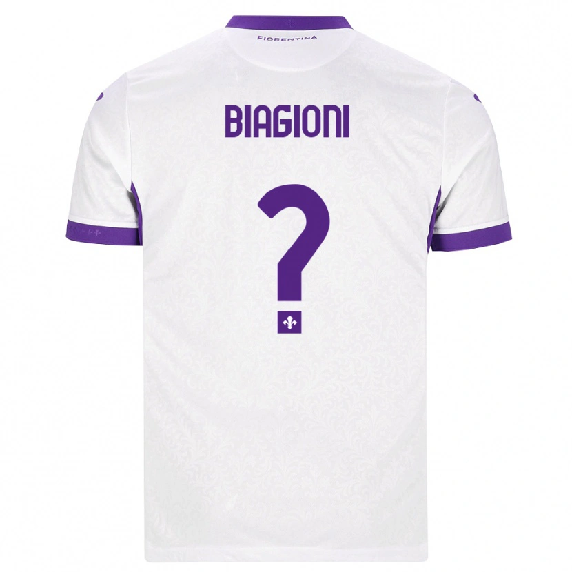 Danxen Kinderen Lorenzo Biagioni #0 Wit Paars Uitshirt Uittenue 2026/27 T-Shirt