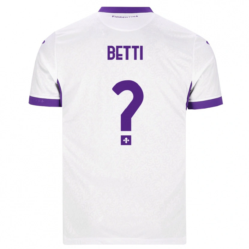 Danxen Kinderen Tiziano Betti #0 Wit Paars Uitshirt Uittenue 2026/27 T-Shirt