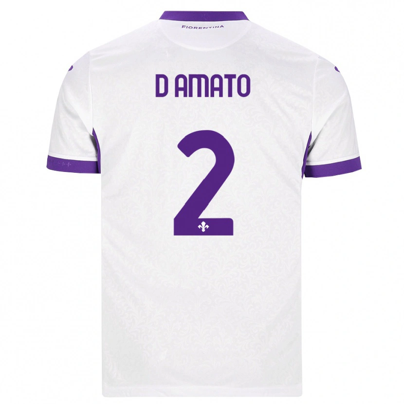 Danxen Kinderen Gabriele D'amato #2 Wit Paars Uitshirt Uittenue 2026/27 T-Shirt