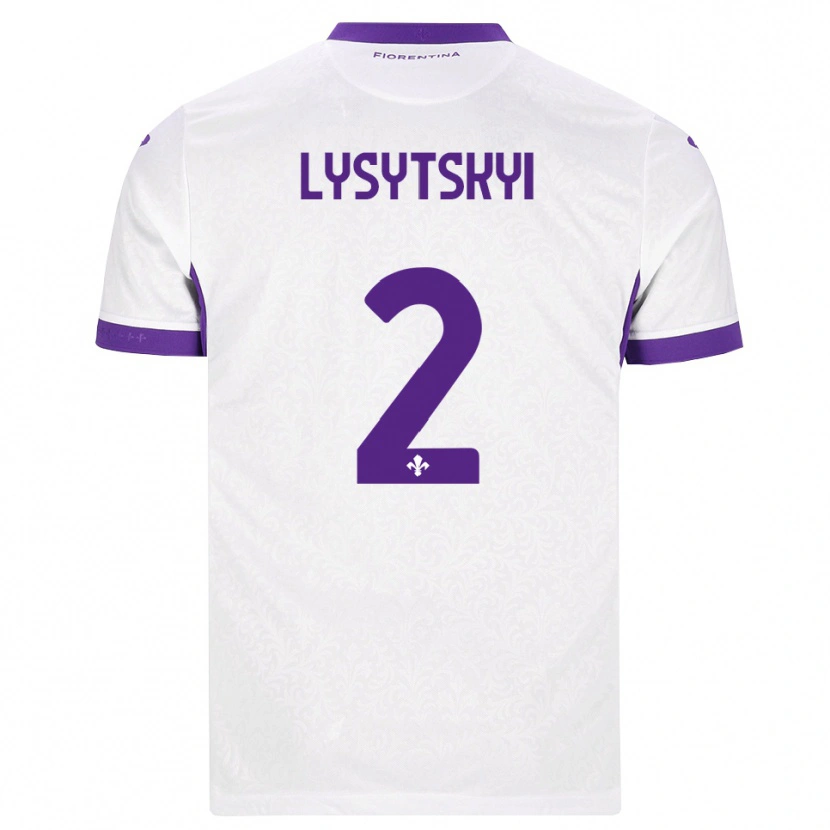 Danxen Kinderen Andriy Lysytskyi #2 Wit Paars Uitshirt Uittenue 2026/27 T-Shirt