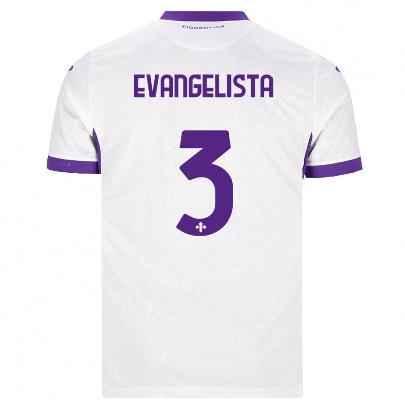 Danxen Kinderen Carlo Evangelista #3 Wit Paars Uitshirt Uittenue 2026/27 T-Shirt