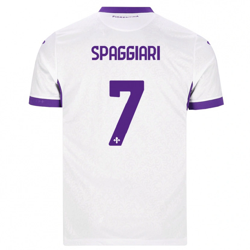 Danxen Kinderen Riccardo Spaggiari #7 Wit Paars Uitshirt Uittenue 2026/27 T-Shirt