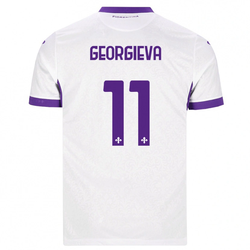 Danxen Kinderen Marina Georgieva #11 Wit Paars Uitshirt Uittenue 2026/27 T-Shirt