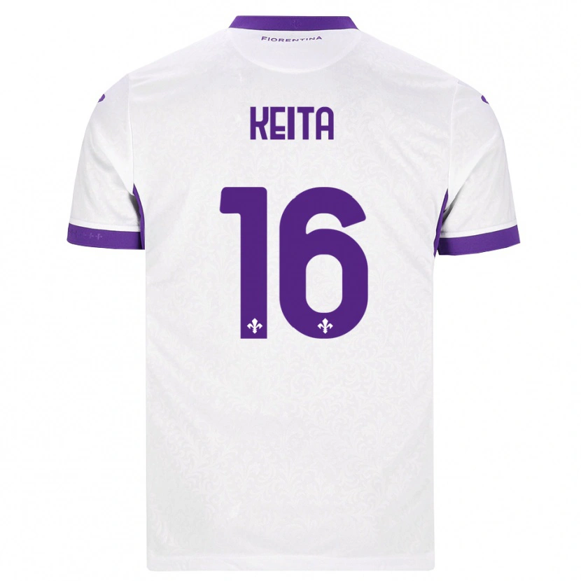 Danxen Kinderen Bala Keita #16 Wit Paars Uitshirt Uittenue 2026/27 T-Shirt