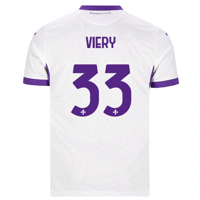 Danxen Kinderen Viery Fernandes Santos Lopes #33 Wit Paars Uitshirt Uittenue 2026/27 T-Shirt