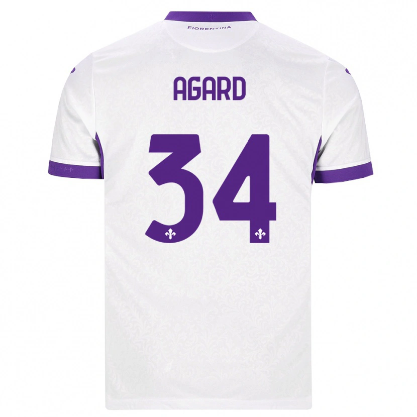 Danxen Kinderen Laura Agard #34 Wit Paars Uitshirt Uittenue 2026/27 T-Shirt