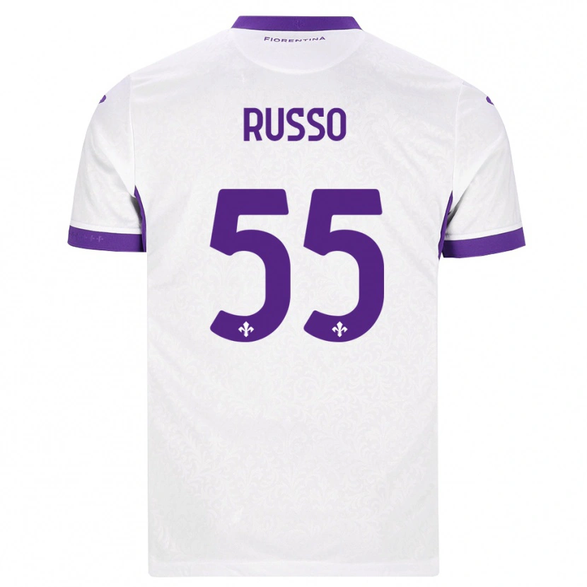 Danxen Kinderen Federica Russo #55 Wit Paars Uitshirt Uittenue 2026/27 T-Shirt