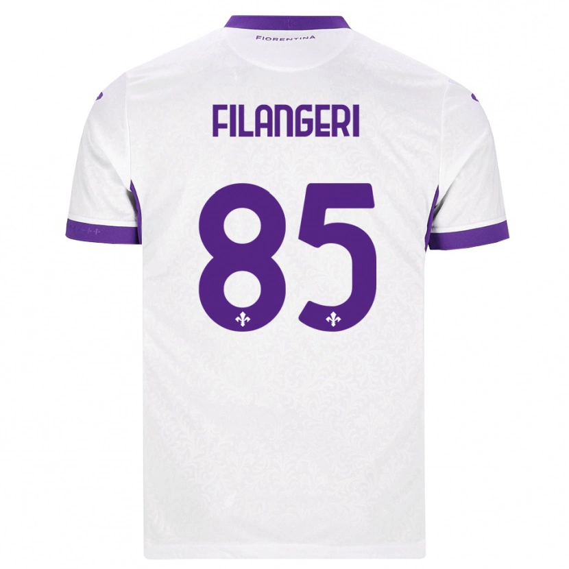 Danxen Kinderen Maria Luisa Filangeri #85 Wit Paars Uitshirt Uittenue 2026/27 T-Shirt