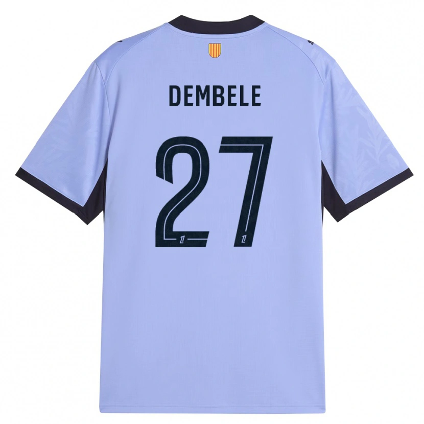 Danxen Kinderen Coumba Dembélé #27 Lavendel Zwart Thuisshirt Derde Tenue 2026/27 T-Shirt