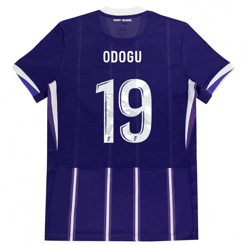 Danxen Kinderen David Odogu #19 Paars Wit Thuisshirt Thuistenue 2026/27 T-Shirt
