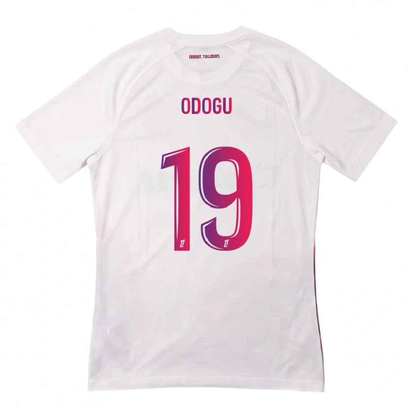 Danxen Kinderen David Odogu #19 Wit Roze Paars Uitshirt Uittenue 2026/27 T-Shirt