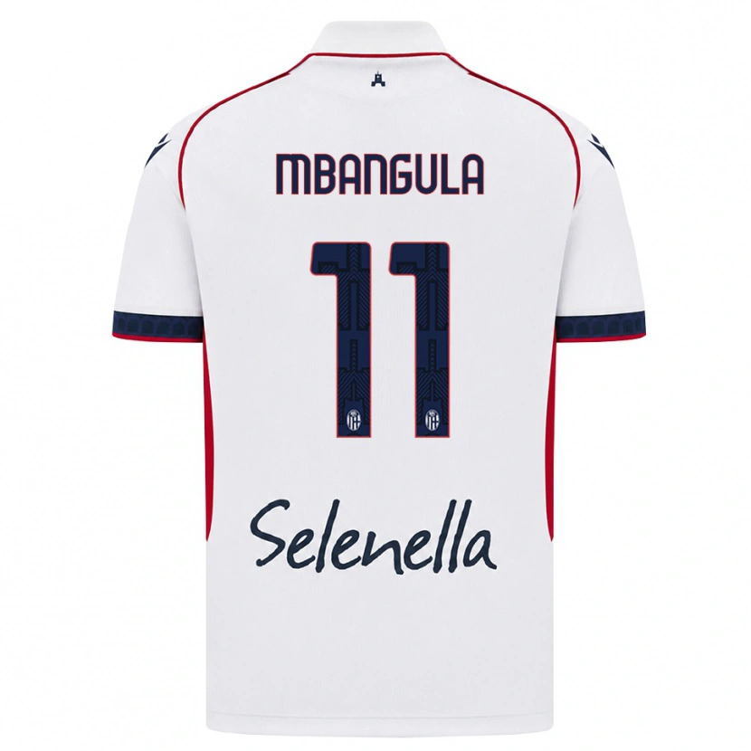 Danxen Kinderen Samuel Mbangula #11 Wit Rood Koninklijk Blauw Uitshirt Uittenue 2026/27 T-Shirt