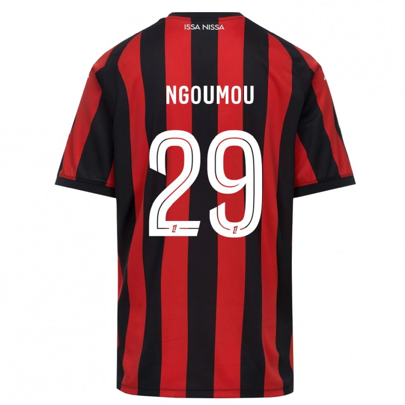 Danxen Kinderen Nathan Ngoumou #29 Rood Zwart Wit Thuisshirt Thuistenue 2026/27 T-Shirt