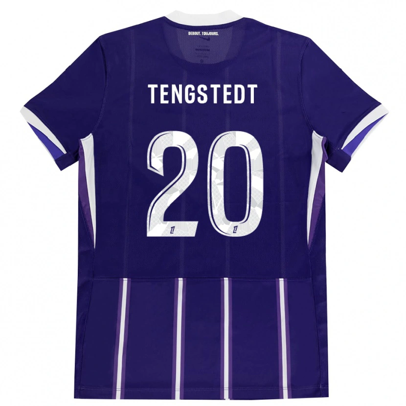 Danxen Heren Casper Tengstedt #20 Paars Wit Thuisshirt Thuistenue 2026/27 T-Shirt