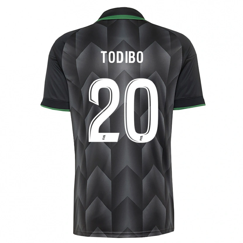Danxen Heren Jean-Clair Todibo #20 Wit Zwart Groen Uitshirt Uittenue 2026/27 T-Shirt