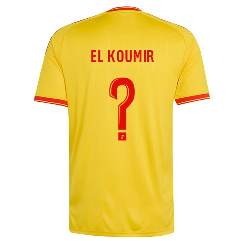 Danxen Heren Kaïna El Koumir #0 Goud Oranje Rood Thuisshirt Thuistenue 2026/27 T-Shirt