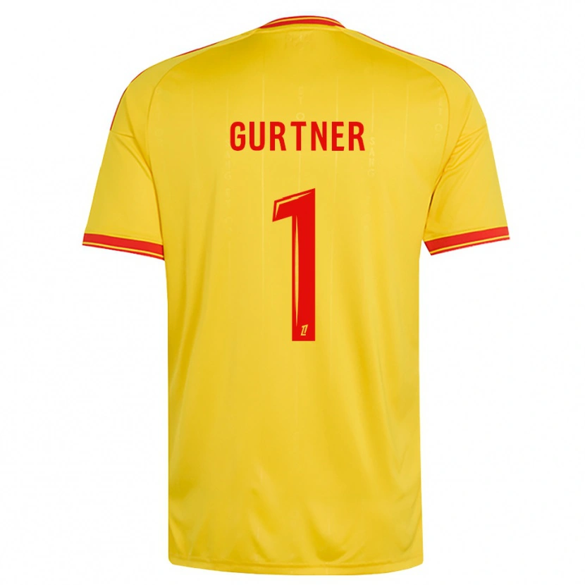 Danxen Heren Régis Gurtner #1 Goud Oranje Rood Thuisshirt Thuistenue 2026/27 T-Shirt
