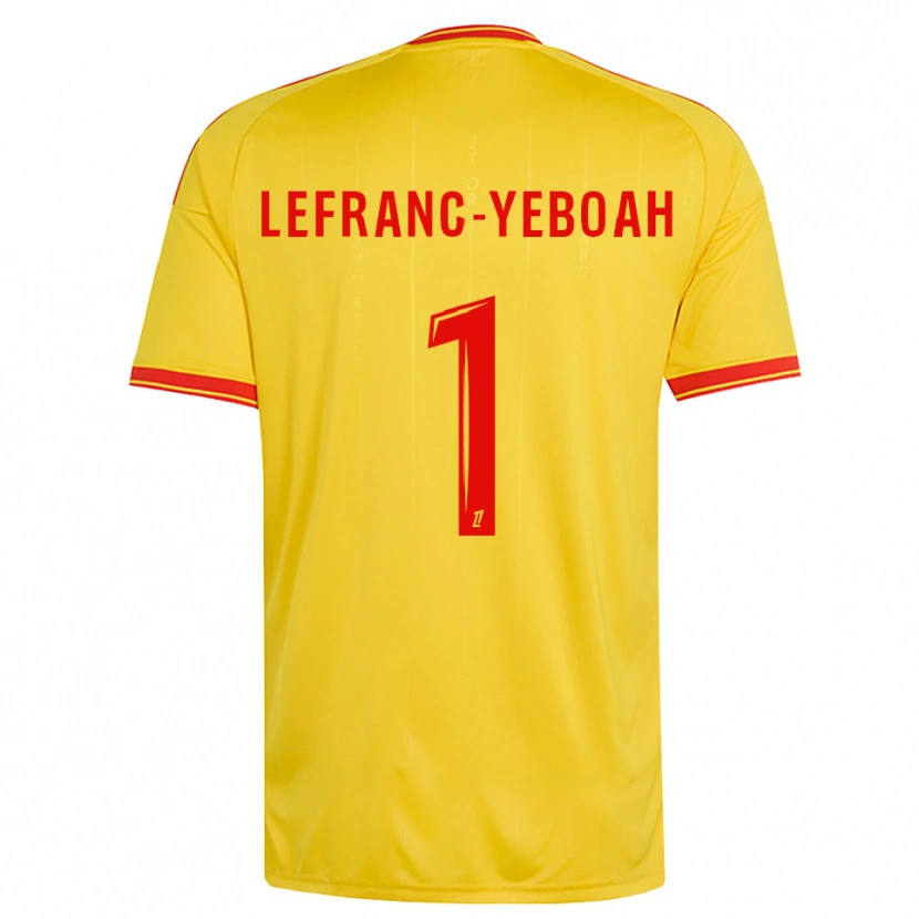 Danxen Heren Daïvy Lefranc-Yeboah #1 Goud Oranje Rood Thuisshirt Thuistenue 2026/27 T-Shirt