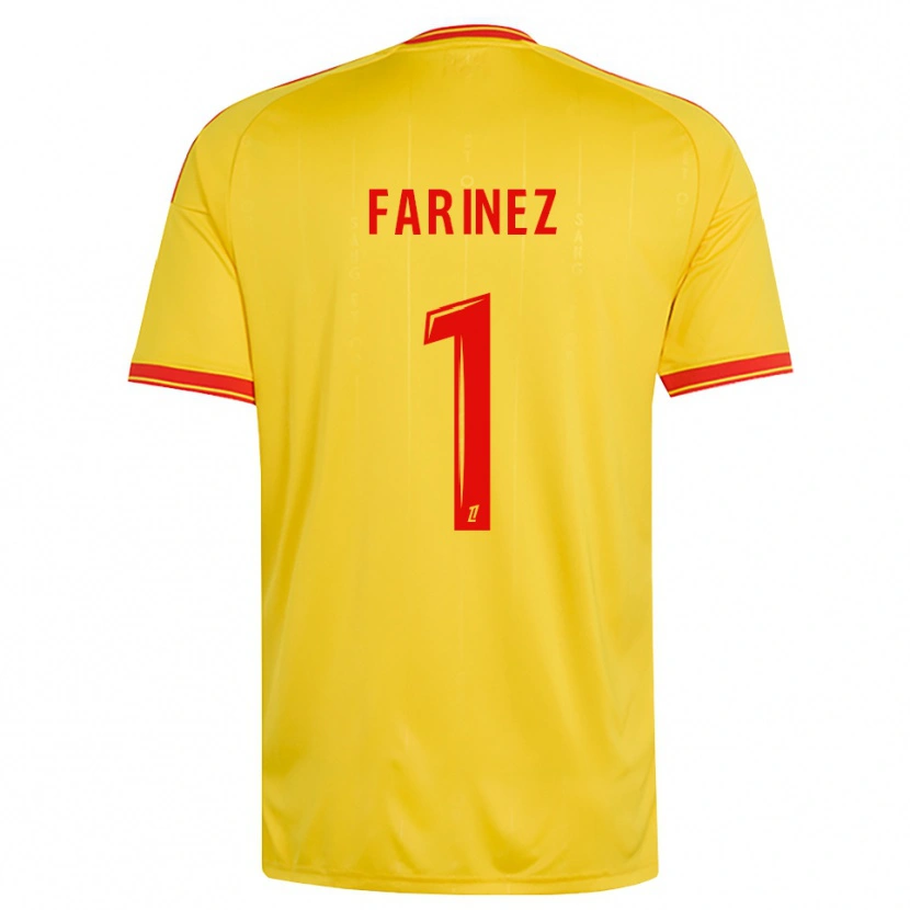 Danxen Heren Wuilker Fariñez #1 Goud Oranje Rood Thuisshirt Thuistenue 2026/27 T-Shirt
