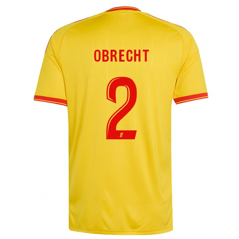 Danxen Heren Laura Obrecht #2 Goud Oranje Rood Thuisshirt Thuistenue 2026/27 T-Shirt
