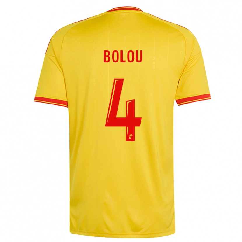 Danxen Heren Abraham Bolou #4 Goud Oranje Rood Thuisshirt Thuistenue 2026/27 T-Shirt