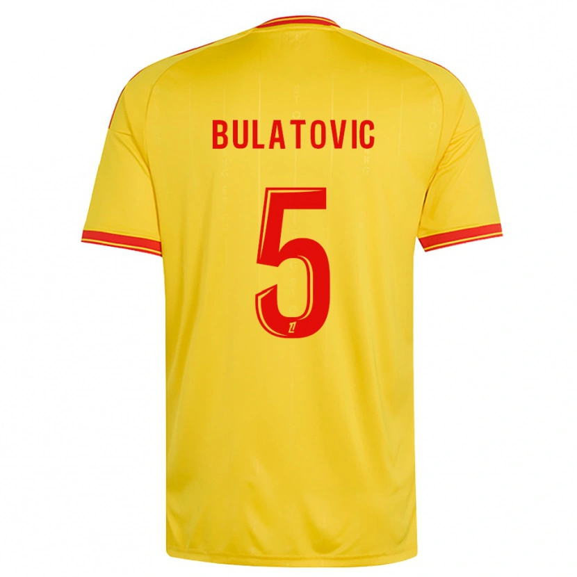 Danxen Heren Andrija Bulatovic #5 Goud Oranje Rood Thuisshirt Thuistenue 2026/27 T-Shirt