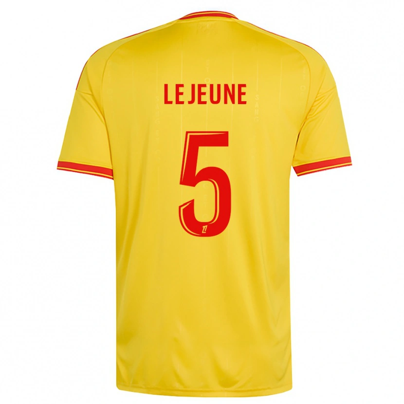 Danxen Heren Romane Lejeune #5 Goud Oranje Rood Thuisshirt Thuistenue 2026/27 T-Shirt