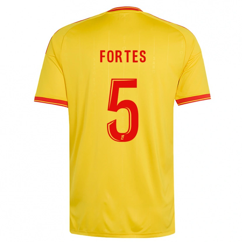 Danxen Heren Steven Fortes #5 Goud Oranje Rood Thuisshirt Thuistenue 2026/27 T-Shirt