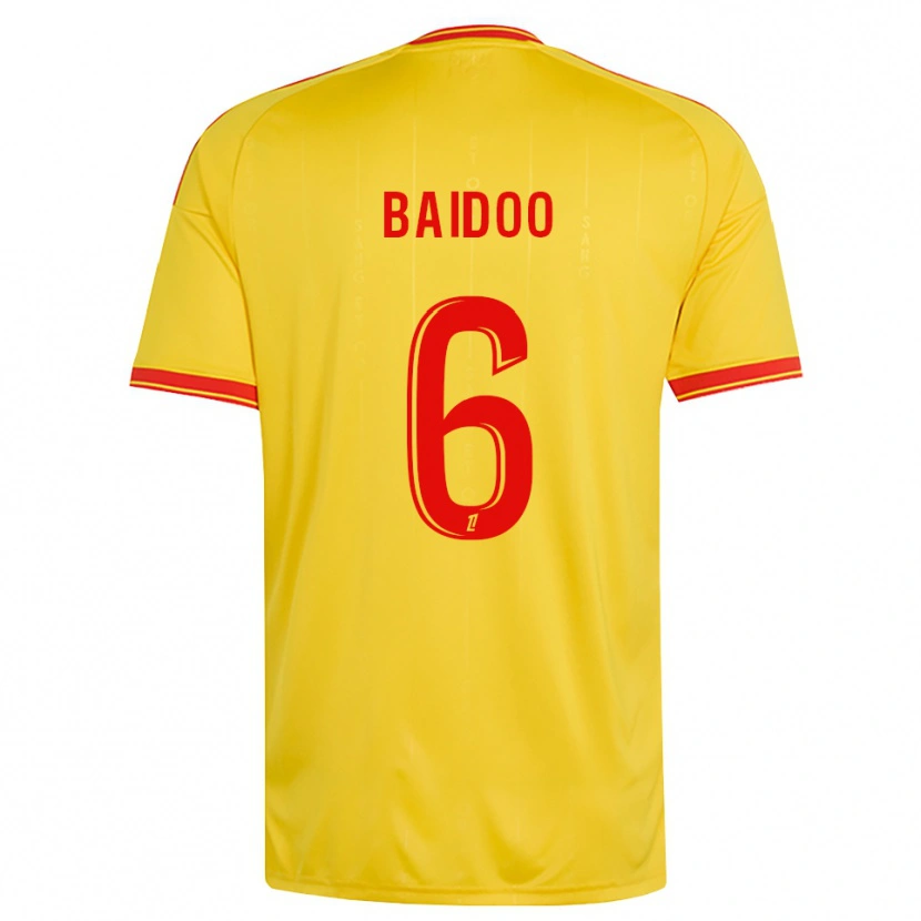 Danxen Heren Samson Baidoo #6 Goud Oranje Rood Thuisshirt Thuistenue 2026/27 T-Shirt