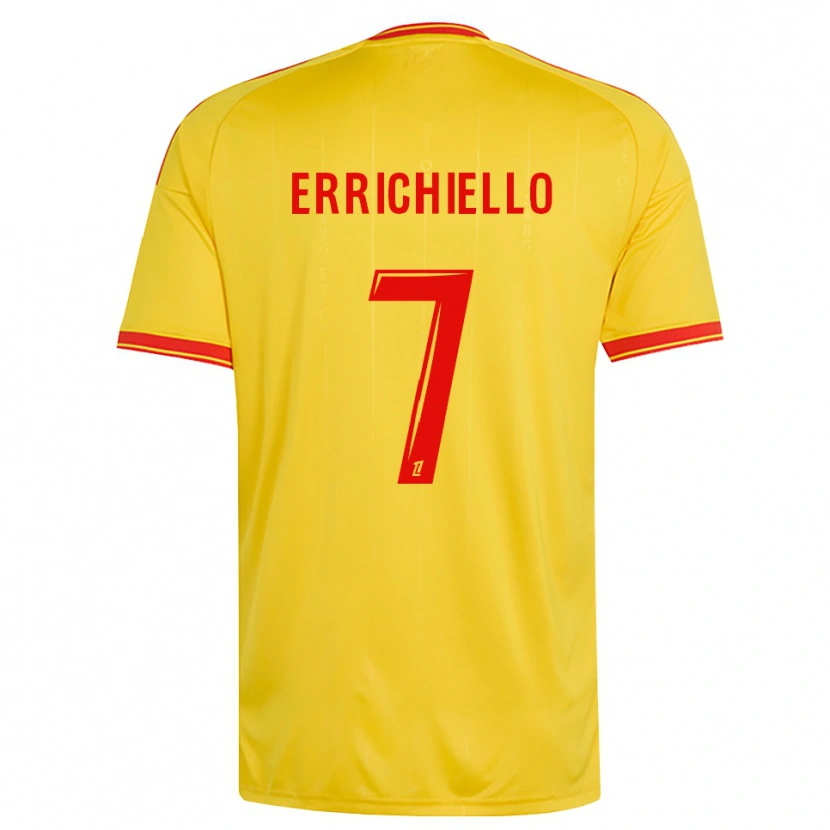 Danxen Heren Giovan Errichiello #7 Goud Oranje Rood Thuisshirt Thuistenue 2026/27 T-Shirt
