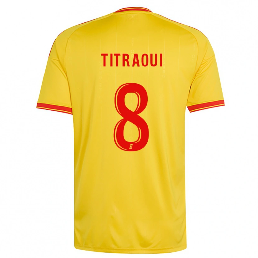Danxen Heren Yacine Titraoui #8 Goud Oranje Rood Thuisshirt Thuistenue 2026/27 T-Shirt