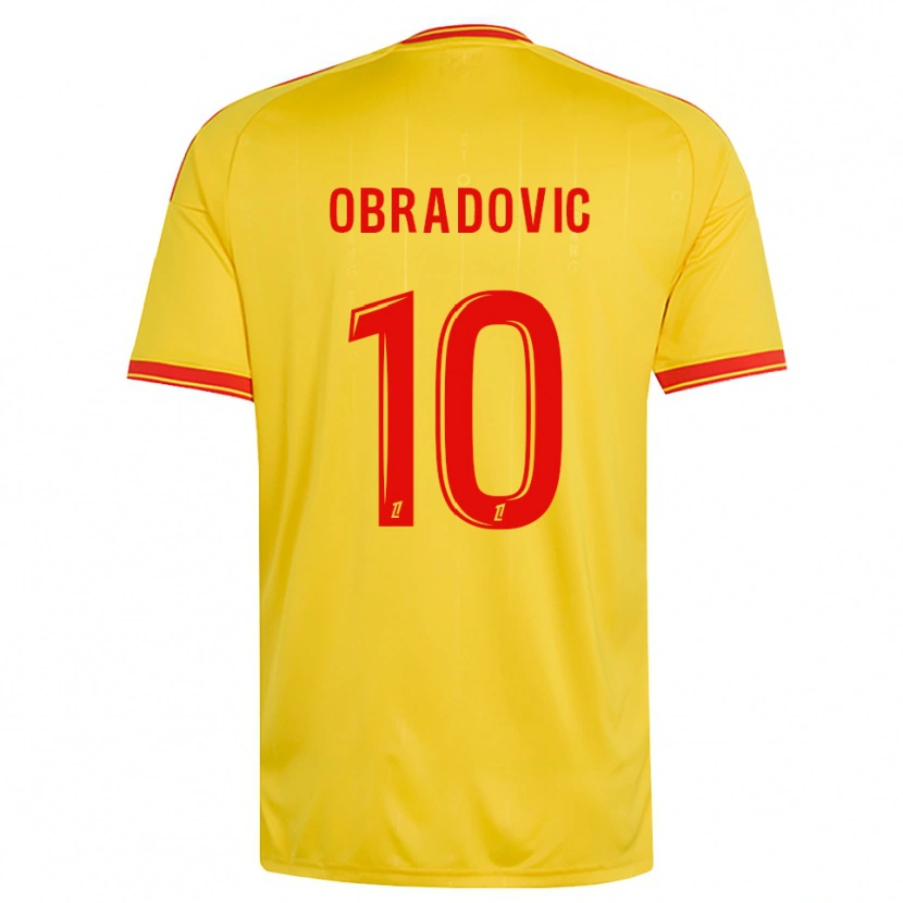 Danxen Heren Ognjen Obradovic #10 Goud Oranje Rood Thuisshirt Thuistenue 2026/27 T-Shirt