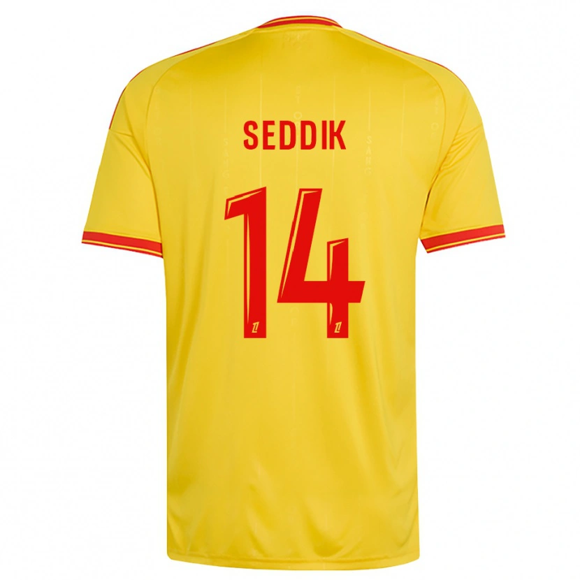 Danxen Heren Mohamed Seddik #14 Goud Oranje Rood Thuisshirt Thuistenue 2026/27 T-Shirt