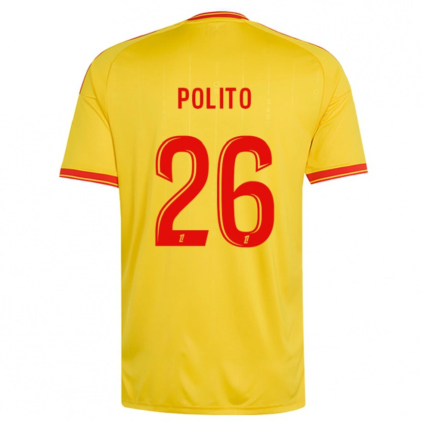 Danxen Heren Carla Polito #26 Goud Oranje Rood Thuisshirt Thuistenue 2026/27 T-Shirt