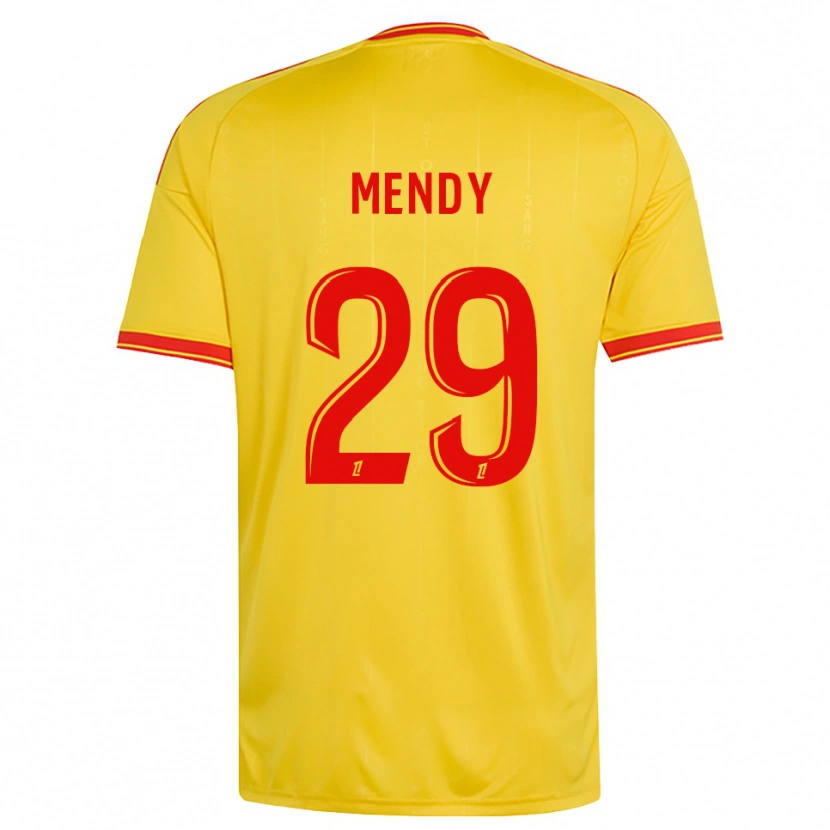 Danxen Heren Noëlie Mendy #29 Goud Oranje Rood Thuisshirt Thuistenue 2026/27 T-Shirt
