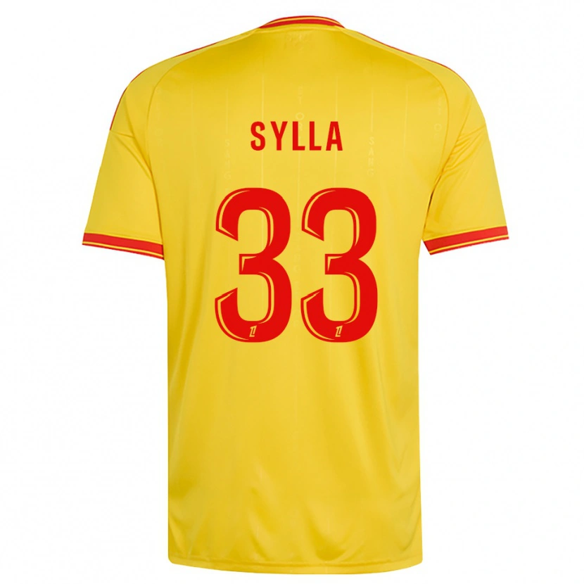 Danxen Heren Fodé Sylla #33 Goud Oranje Rood Thuisshirt Thuistenue 2026/27 T-Shirt