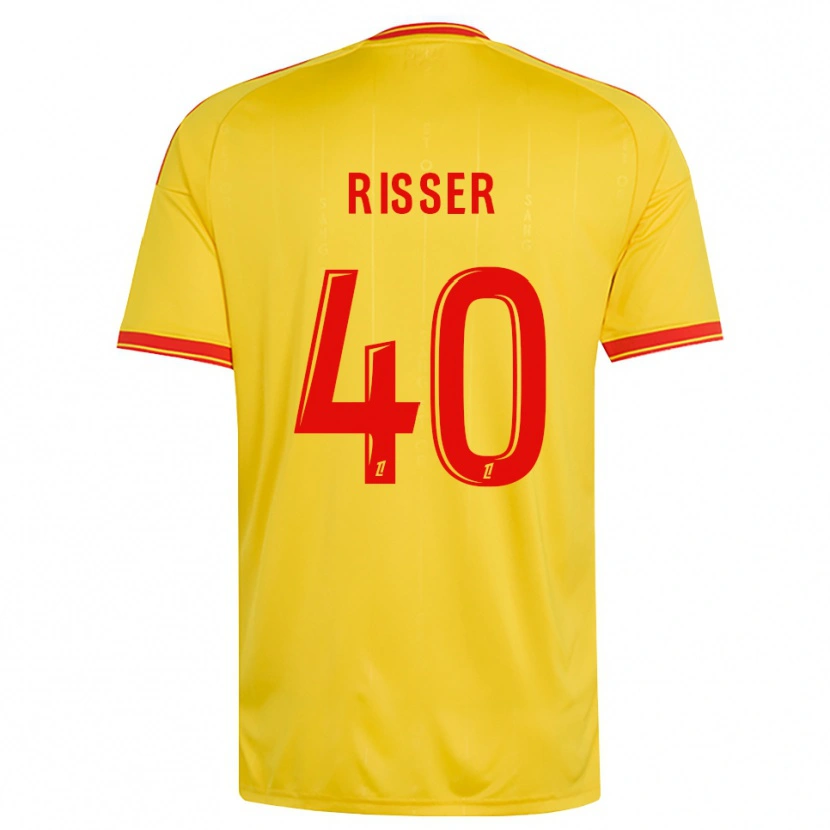 Danxen Heren Robin Risser #40 Goud Oranje Rood Thuisshirt Thuistenue 2026/27 T-Shirt