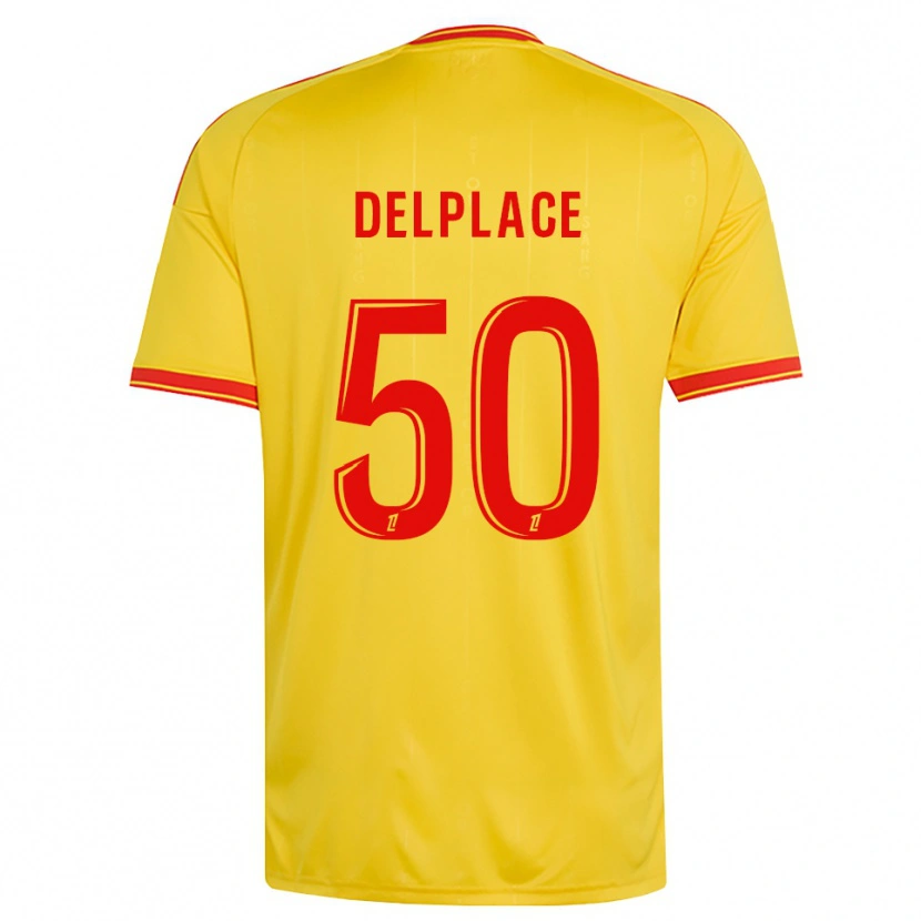 Danxen Heren Adam Delplace #50 Goud Oranje Rood Thuisshirt Thuistenue 2026/27 T-Shirt